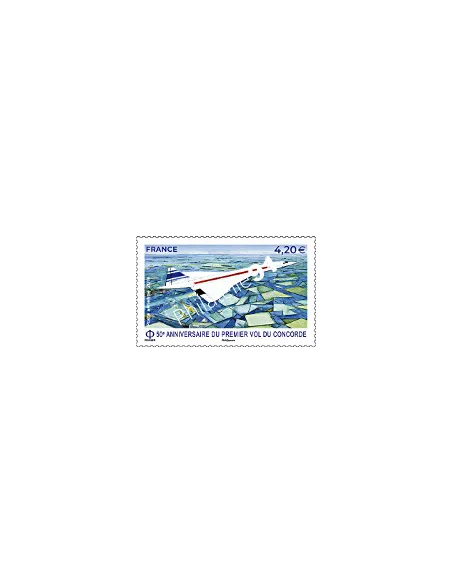 Timbre P.A. 83, 50ème anniversaire du premier vol du Concorde, timbres France