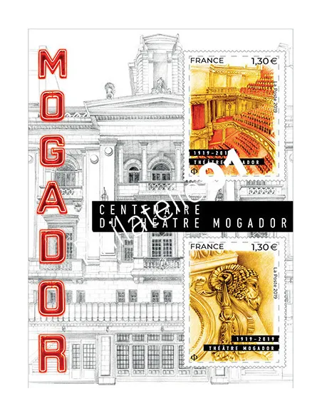 Feuille 5313, Théâtre Mogador, collection timbres France
