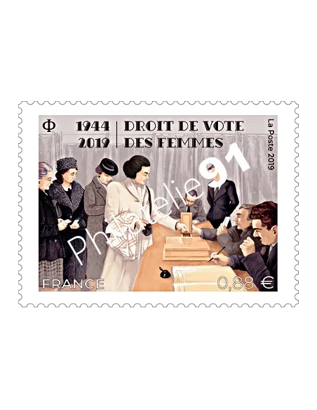 Timbre n° 5315, Droit de vote des femmes, collection timbres France