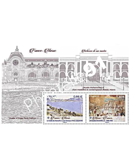 Feuille 5316, France et du Maroc, collection timbres France