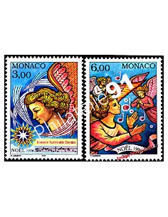 Timbres de MONACO n° 2070 et 2071 - Noël