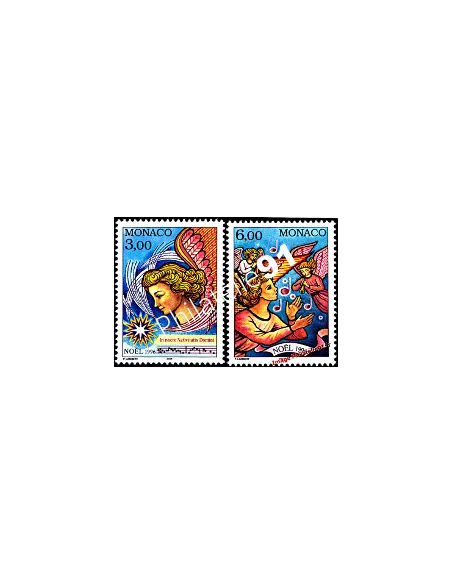 Timbres de MONACO n° 2070 et 2071 - Noël