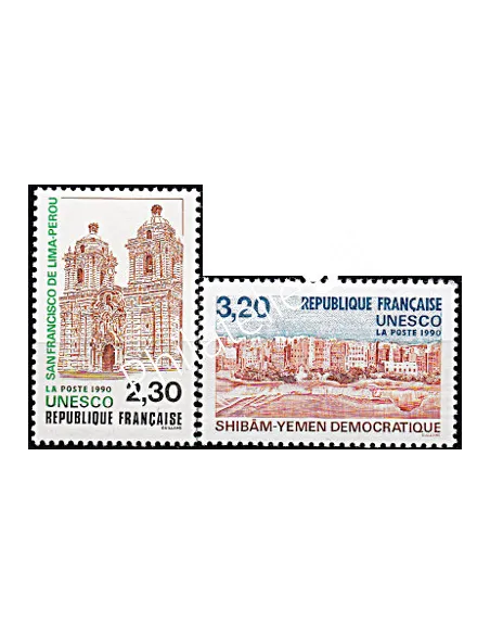 Service n° 102 et 103, collection timbres France