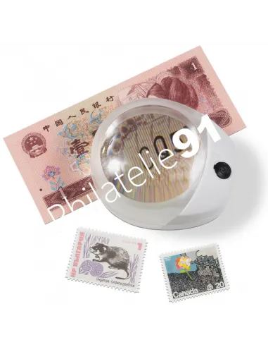 Loupe à fond clair LED Leuchtturm, Matériel numismatique
