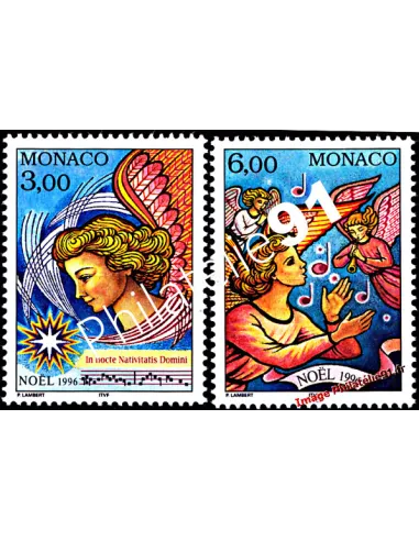 Timbres de MONACO n° 2070 et 2071 - Noël