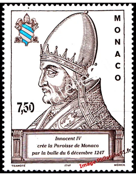 Timbre de MONACO n° 2137 - Pape Innocent IV
