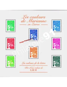 BF 45,  Les couleurs de Marianne en Euro, collection timbres France