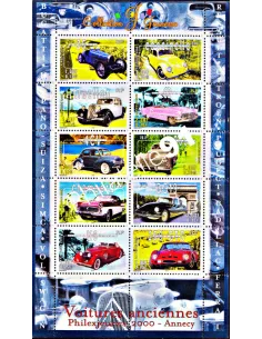 Bloc n° 30, Voitures anciennes, collection timbres de France