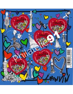 Bloc Feuillet n° 129, Coeur Lanvin 2010, collection timbres France