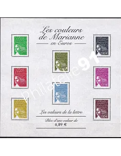 BF 67, Les couleurs de Marianne en Euros, collection timbres de France