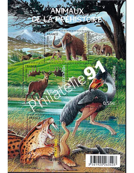 BF 119, Faune préhistorique, collection timbres de France