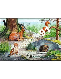 Bloc n° 36, Animaux des bois, Nature de France, timbres de France