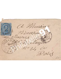 Italie, Timbre n° 36 sur lettre pour Paris, Collection lettre Europe
