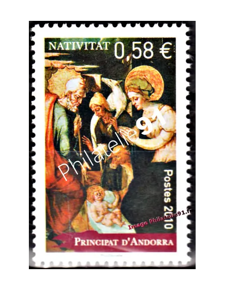 Timbre d'Andorre Français n° 703 - Thématique : Noël