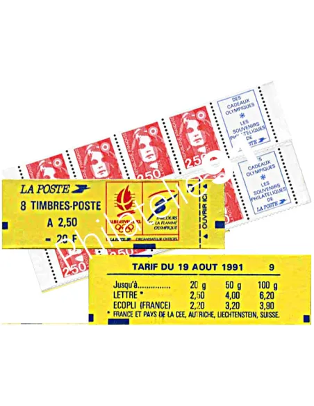 Carnet de timbre de France n° 2715-C 1 - Type MARIANNE de BRIAT - 2,50 F rouge