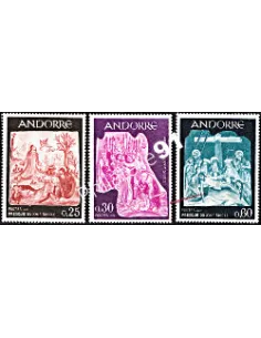 Timbres neufs d'Andorre Français n° 184 à 186 - Thématique : Religion