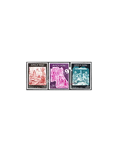 Timbres neufs d'Andorre Français n° 184 à 186 - Thématique : Religion