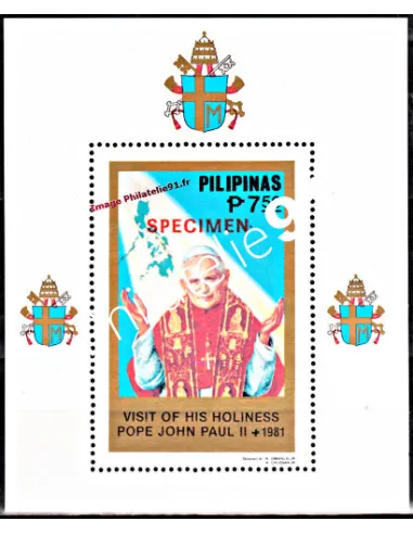 Philippines - BF n° 15 Spécimen - Thématique : Religion