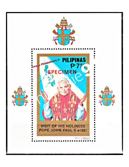 Philippines - BF n° 15 Spécimen - Thématique : Religion