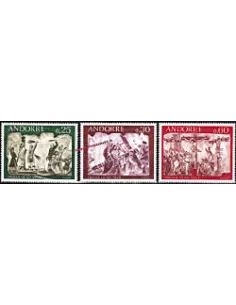 Timbres neufs d'Andorre Français n° 191 à 193 - Thématique : Religion