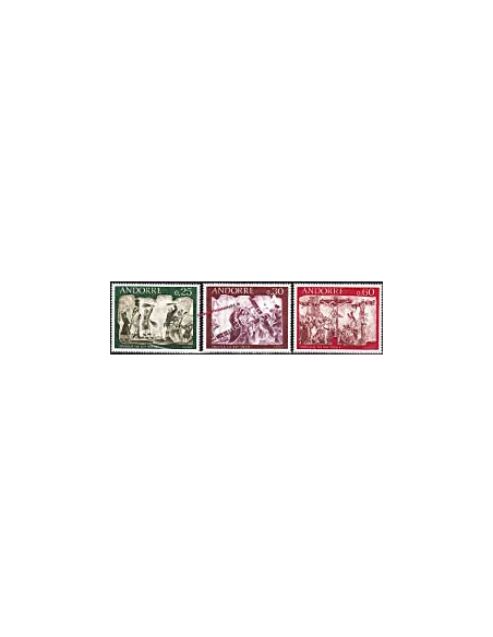 Timbres neufs d'Andorre Français n° 191 à 193 - Thématique : Religion