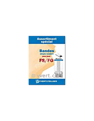 Assortiment de 500 gr de bandes fond noir, matériel philatélique