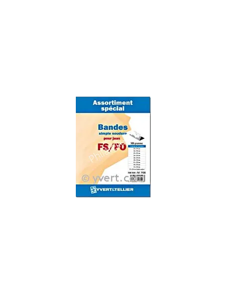 Assortiment de 500 gr de bandes fond noir, matériel philatélique