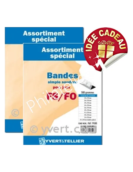 Assortiment de 500 gr de bandes fond noir, matériel philatélique