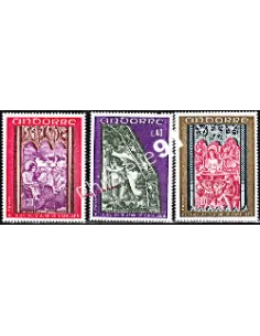 Timbres neufs d'Andorre Français n° 206 à 208 - Thématique : Religion