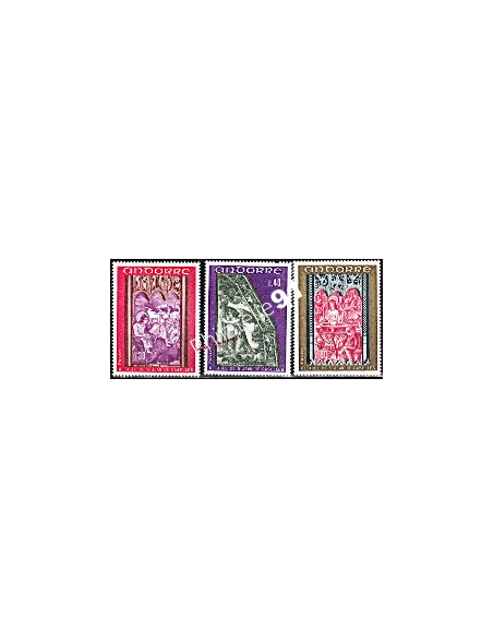 Timbres neufs d'Andorre Français n° 206 à 208 - Thématique : Religion