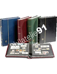 Classeurs PREMIUM, DIN A4, cuir, Leuchtturm, matériel philatélique