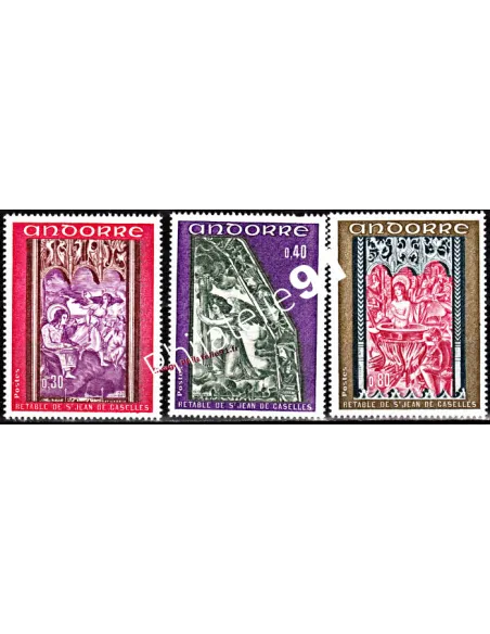 Timbres neufs d'Andorre Français n° 206 à 208 - Thématique : Religion