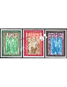 Timbres neufs d'Andorre Français n° 214 à 216 - Thématique : Religion