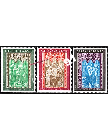 Timbres neufs d'Andorre Français n° 214 à 216 - Thématique : Religion