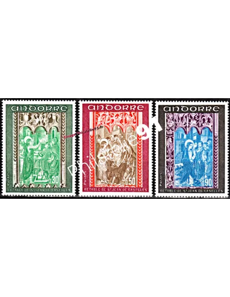 Timbres neufs d'Andorre Français n° 214 à 216 - Thématique : Religion