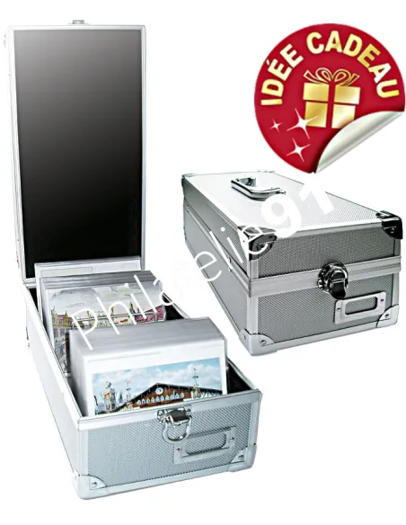 SAFE, Malette Alu Cartes et Euros , Matériel rangement carte postale