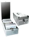 SAFE - Mallette alu  (avec ou sans poignée) pour 600 cartes postales ou séries "B.U." de monnaies, photos, etc. ...