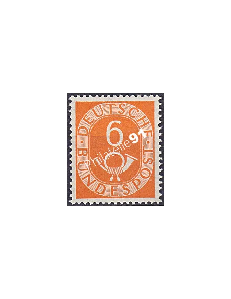 RFA, Timbre n° 12, Cor postal, Collection timbres Allemagne