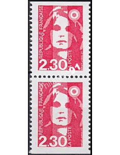 Timbre n° 2629a - Marianne Bicentenaire (paire verticale carnet)