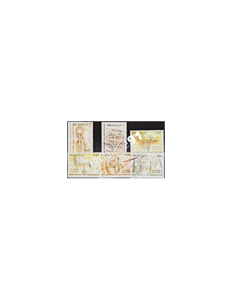 MONACO n°1663 à 1668,Inscriptions rupestres,collection timbres Monaco