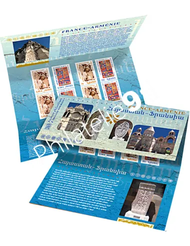Pochette Émission commune P4058 France-Arménie,timbres de france