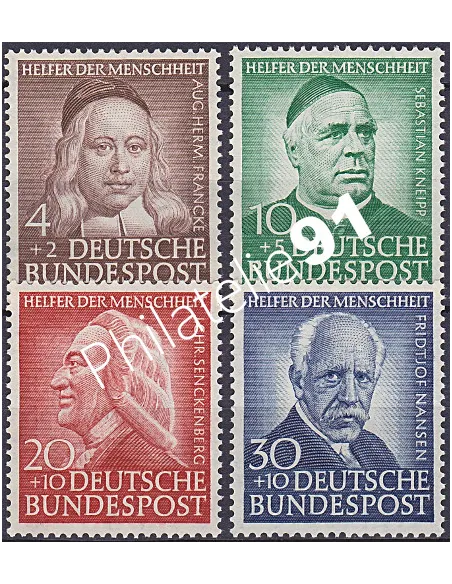RFA, Timbre n° 59 à 62, Collection timbres Allemagne
