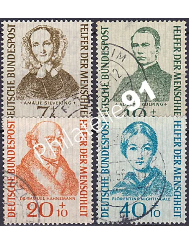 RFA, Timbre n° 98 à 101, Collection timbres Allemagne