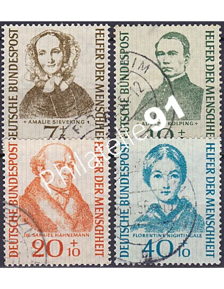 RFA, Timbre n° 98 à 101, Collection timbres Allemagne