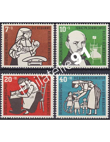 RFA, Timbre n° 119 à 122, Collection timbres Allemagne