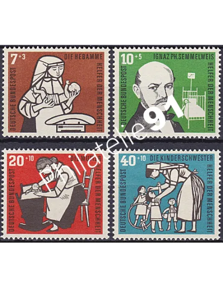 RFA, Timbre n° 119 à 122, Collection timbres Allemagne