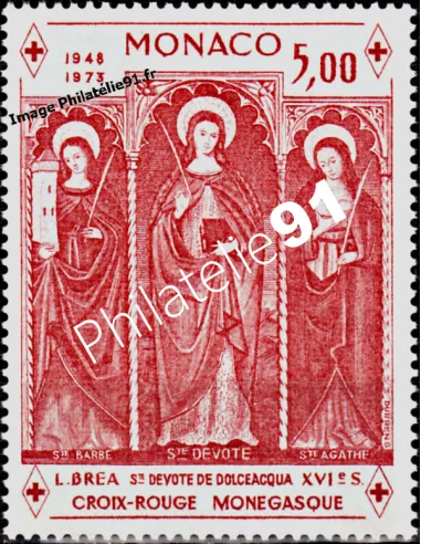 MONACO - n°  933 - Croix-Rouge monégasque - Triptyque Louis Bréa
