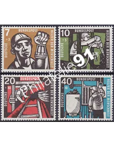 RFA, Timbre n° 142 à 145, Collection timbres Allemagne