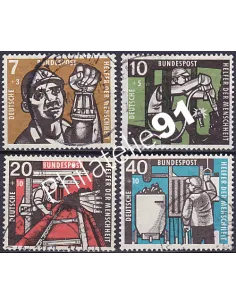 RFA, Timbre n° 142 à 145, Collection timbres Allemagne