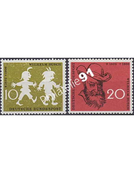 RFA, Timbre n° 153 à 154, Collection timbres Allemagne